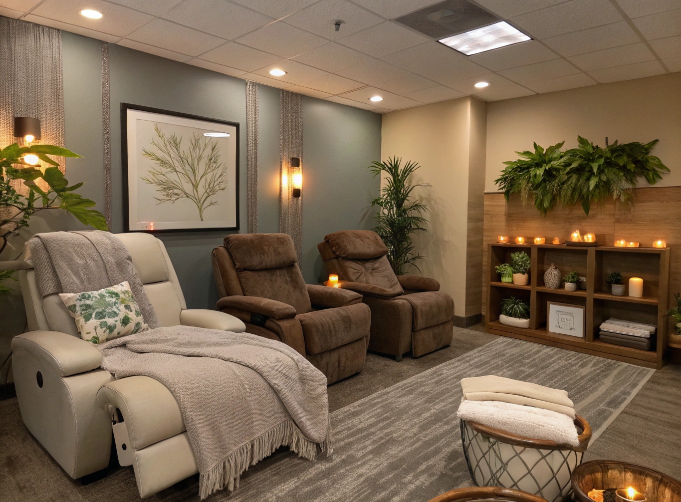 Cozy relaxation lounge