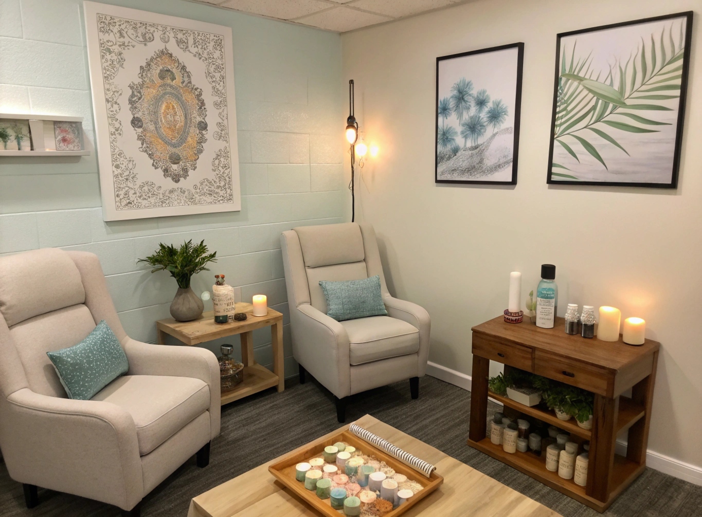 Aromatherapy consultation area